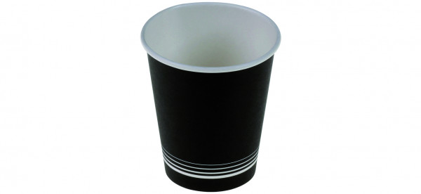 Kaffeebecher aus Karton/PE 1,8dl Ø7cm schwarz