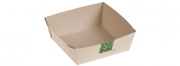 PaperWise Salat-Box 350ml, 11,5x11,5x4cm, naturesse