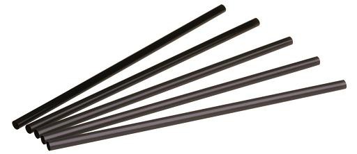Trinkhalm schwarz (PLA), 250 x 6,5 mm
