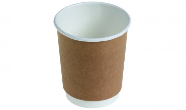naturesse Kartonbecher Double Wall Kraft/PLA 3dl Ø9cm
