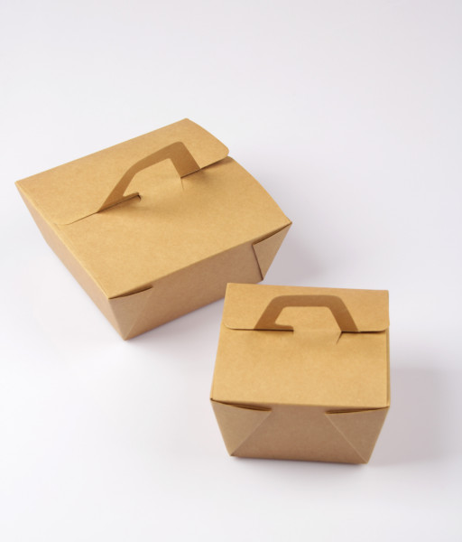 naturesse Take away Box mit Henkel Kraft/PLA 120x120x65mm 936ml