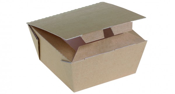 Food Box Kraft braun klein 100x100x60mm 625ml
