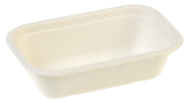 Zuckerrohr Schale rechteckig, 20,5x13,0cm, 5,6cm tief, 650ml