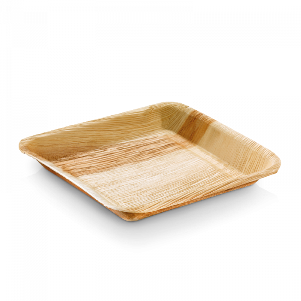 Palmblatt-Teller viereckig, 24 x 24 x 2,5 cm - Sassari