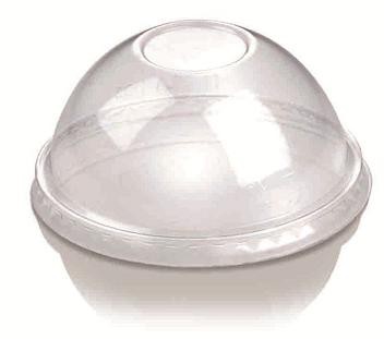 PLA Dom-Deckel ohne Loch zu Becher mit Ø 9,6 cm