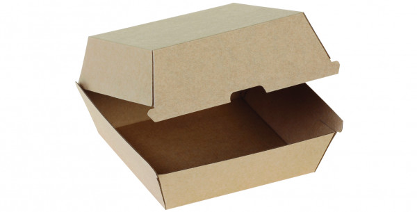 Hamburger-Box Kraft braun, 125x125x80mm