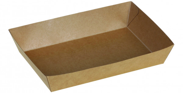 Food Tray Kraft/PLA 200x148x40mm, naturesse