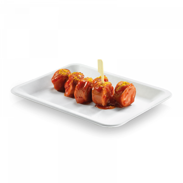 Zuckerrohr Take Away Wurstplättli 20x15,1cm, 1,6cm tief