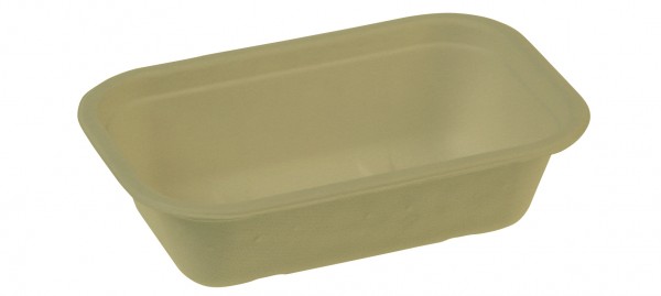 naturesse Zuckerrohr Schale rechteckig nature 20,5x13,0x5,6cm 650ml