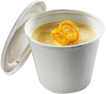 Zuckerrohr Suppenbecher , 425 ml, 8,5 cm tief - Ohne Deckel