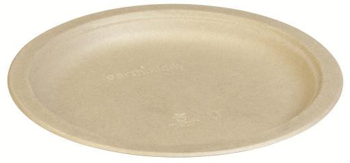 Zuckerrohr Teller rund nature Ø 18cm