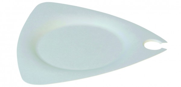 Zuckerrohr Teller Trigon mit Glashalter 26,8 x 25,7 cm
