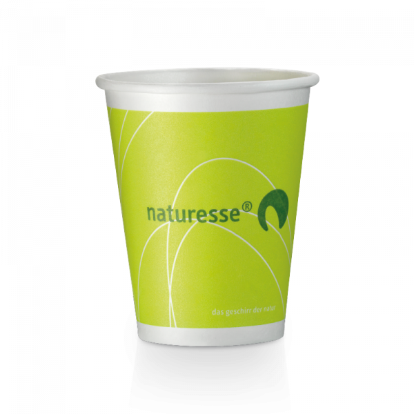 Kaffee- Kartonbecher Logo Naturesse grün 0,3 l