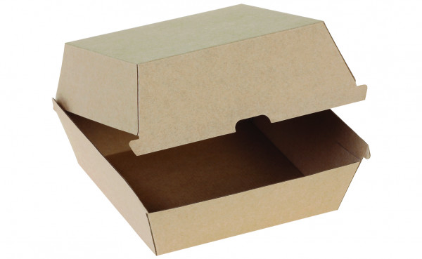 Hamburger-Box Kraft braun, 150x150x100mm