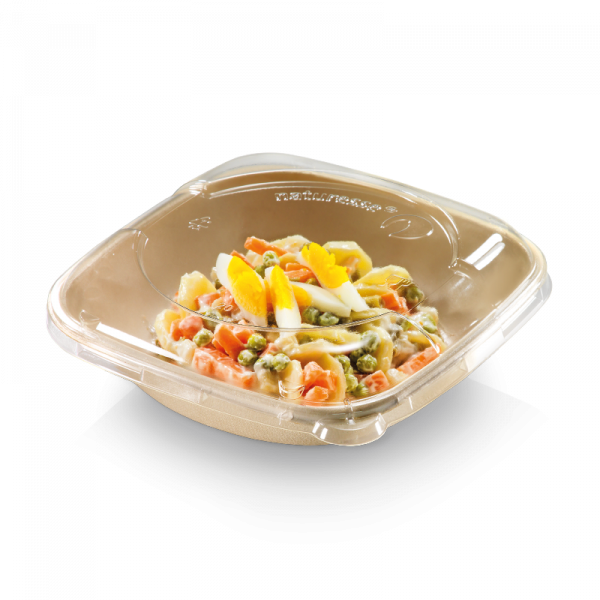 naturesse Zuckerrohr Bowle nature quadratisch 17x17x4cm, 500ml biolaminiert