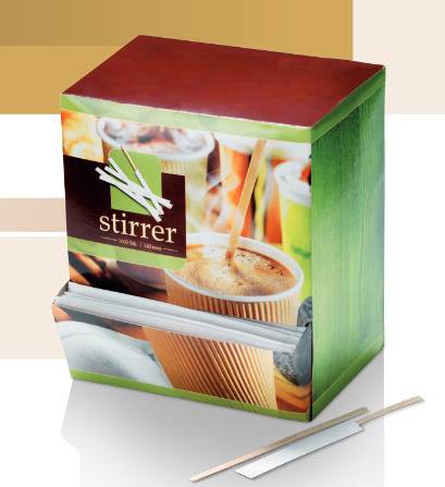 Rührstäbchen in Dispenserbox 19cm