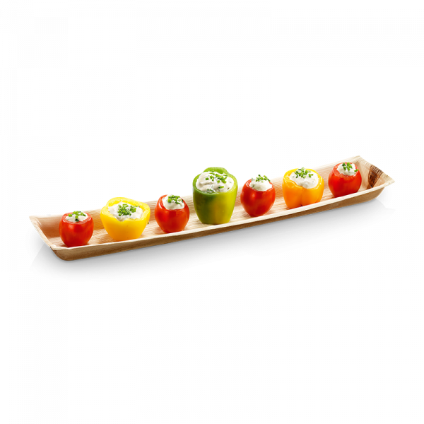 Palmblatt-Tray rechteckig 41,5 x 8,5 cm, Tiefe 2,8cm - Bonifacio