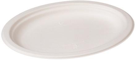 Zuckerrohr Teller oval 26 x 19 cm