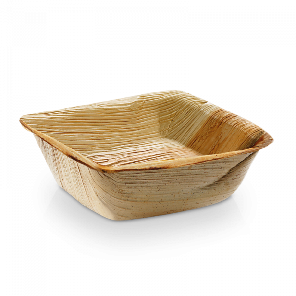 Palmblatt-Dip-Schale viereckig, 7 x 7 x 2,5 cm - Mini Cadiz