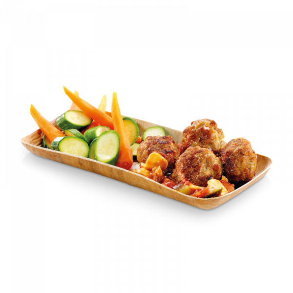 Palmblatt-Tray rechteckig 19 x 9 cm, Tiefe 2 cm - Corte