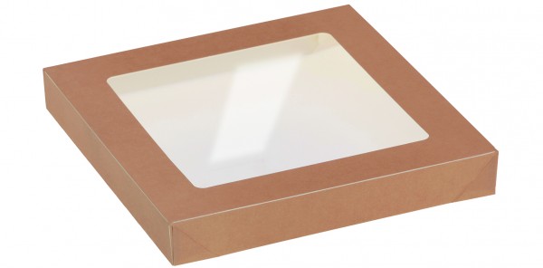 Deckel mit Sichtfenster zu Kartonbox 2000ml - 177x177mm