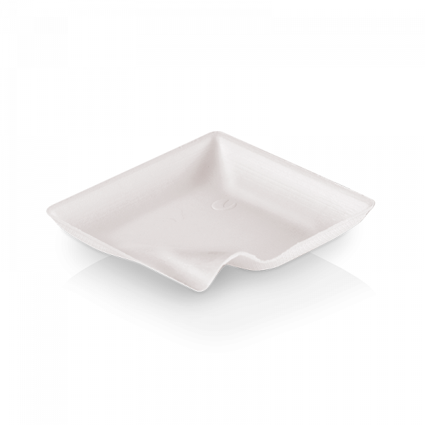 Zuckerrohr Teller Wave 8 x 8 x 0,9 cm