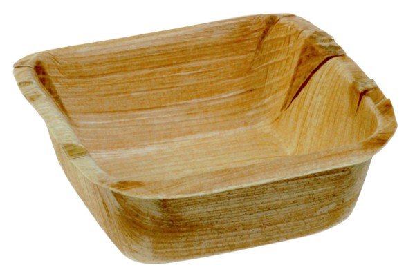 Palmblatt-Dip-Schale viereckig, 7 x 7 x 2,5 cm - Mini Cadiz