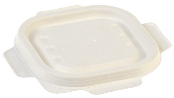 Zuckerrohr Deckel quadratisch für Schale 200/300 ml, natur weiss