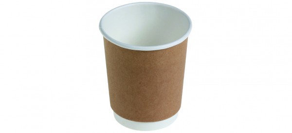 naturesse Kartonbecher Double Wall Kraft/PLA 1dl Ø6cm