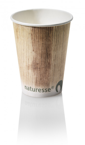 Kaffee Kartonbecher Druck Palmblatt 0,3 l, naturesse