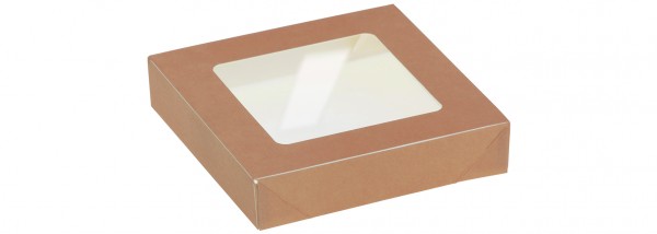 Deckel mit Sichtfenster zu Kartonbox 350ml - 115x115mm