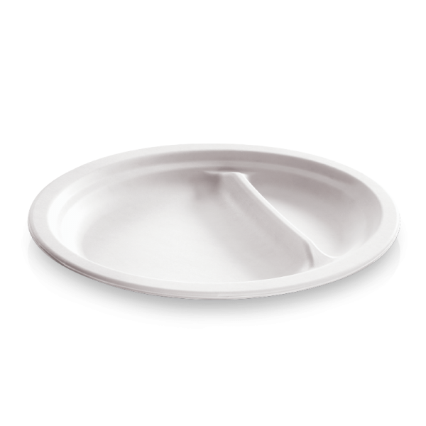 naturesse Zuckerrohr Teller oval 26cm, 2-geteilt