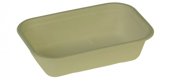 naturesse Zuckerrohr Schale rechteckig nature 22,9x15,3x5,7cm 1000ml