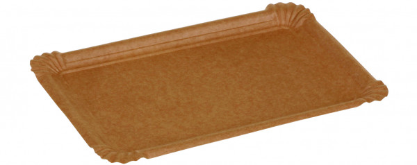 Pappteller kraft braun ohne Beschichtung 280gr/m² 100x160mm