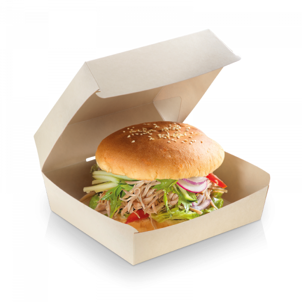 Bamboo Burgerbox PLA 155x155x85mm, naturesse