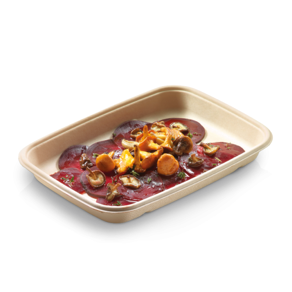 naturesse Zuckerrohr Menü Tray nature rechteckig 23,0x16,5x4,7cm, 950ml