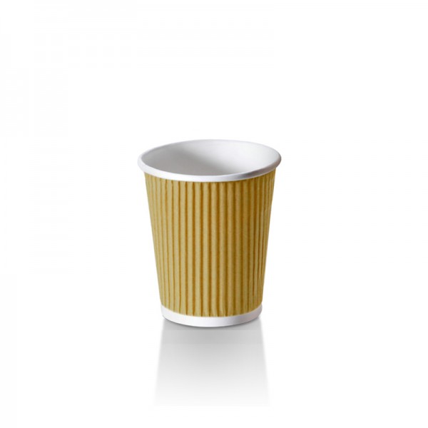 naturesse Ripple Becher aus Karton/PLA 1dl Ø6cm hellbraun