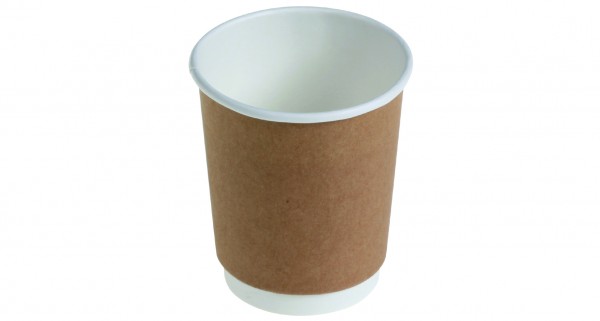 naturesse Kartonbecher Double Wall Kraft/PLA 2dl Ø8cm