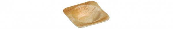 Palmblatt Dip Schälchen quadratisch, 6x6x1,5cm, ca. 10ml, naturesse