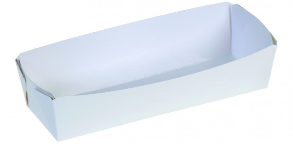 Karton-Backschale weiß, 1000g, 216x70x55mm